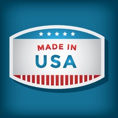 A made in USA label illustration.
