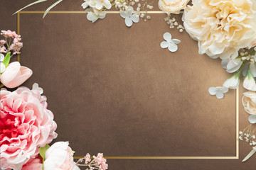 Frame with flowers