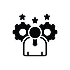 Obraz premium Black solid icon for specialist 
