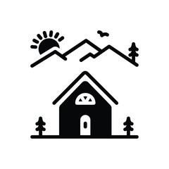 Black solid icon for wonderful