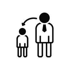 Black solid icon for childhood