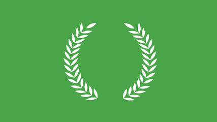 Top white wheat icon on green background,New wheat icon