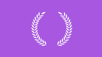 White wheat icon on purple light background ,Best wheat icon