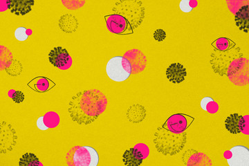 Fototapeta na wymiar Colorful infectious coronavirus outbreak