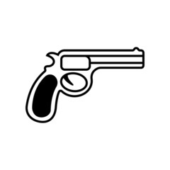 vector illustration of a gun
