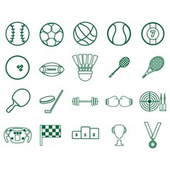 A set of sports icons illustration.