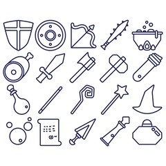set of fantasy icons