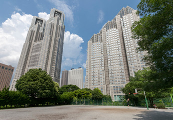 新宿中央公園と東京都庁