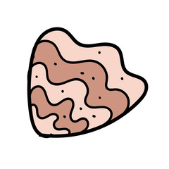 color vector element, black and white drawing of a marine inhabitant, shell