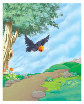 thirsty crow