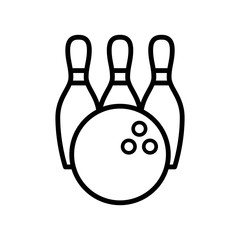 bowling ball icon design vector template