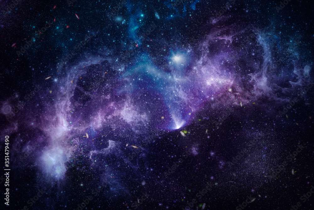 Wall mural galaxy in space textured background