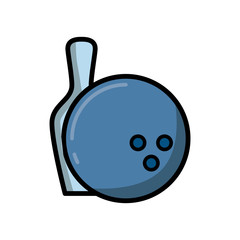 bowling ball icon design vector template