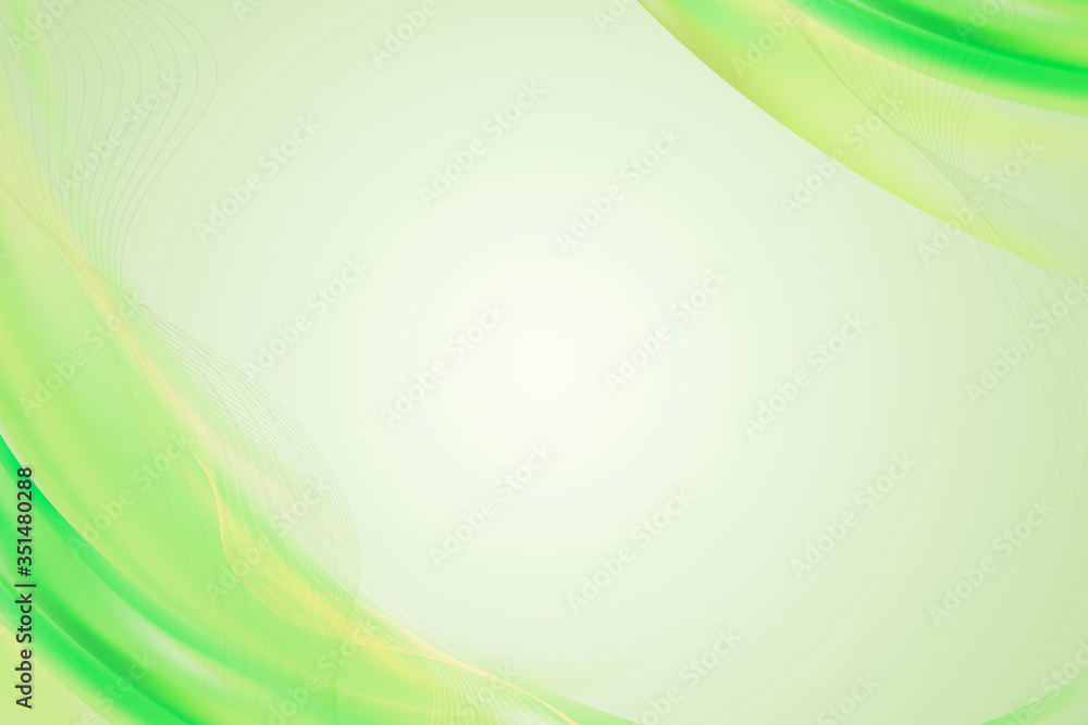 Canvas Prints green curve patterned background illustration
