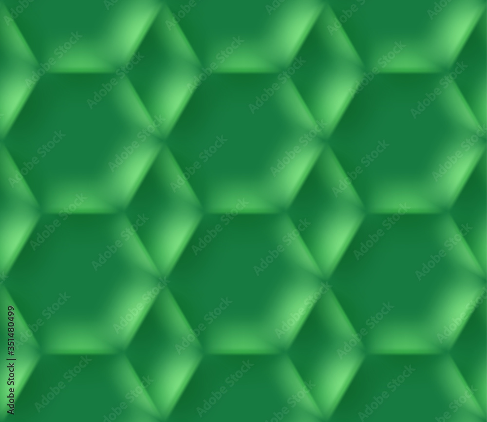 Poster green colored geometric seamless pattern for wrapper, wallpaper or abstract background
