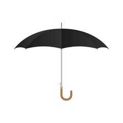 Black umbrella set vector illustration isolated