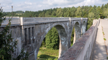 Historic railway bridge in Stańczyki, Poland.