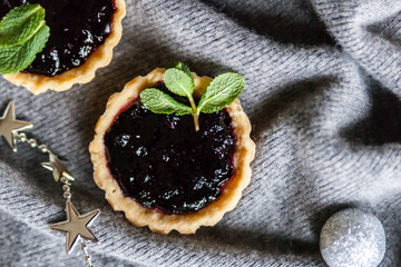Homemade cake with currants. Delicious family dessert. Home cooking