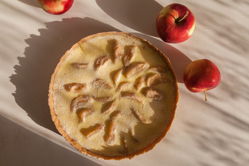 Homemade apple pie.  Home Cooking