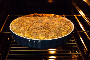 Homemade apple pie.  Home Cooking
