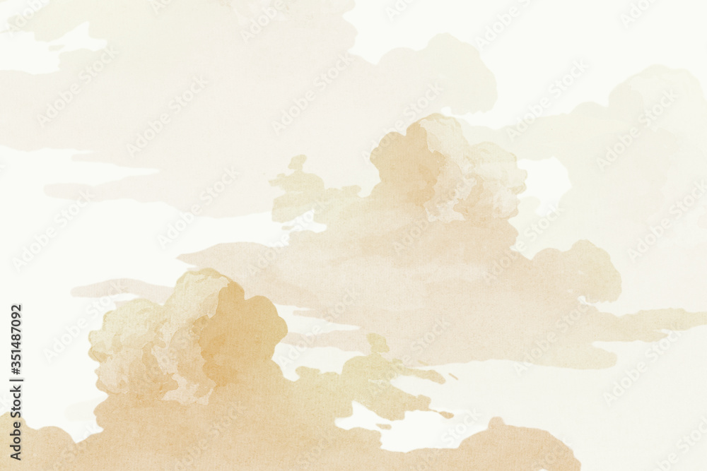 Poster golden cloudy sky background design resource