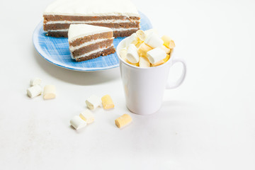 Homemade carrot cake. Tasty dessert. Home cooking