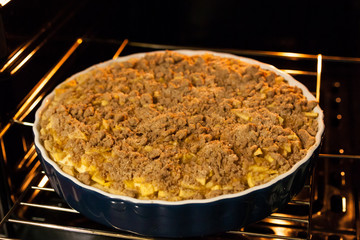Homemade apple pie.  Home Cooking