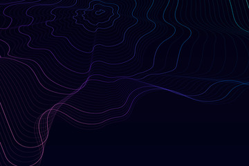 3D gradient contour line patterned background illustration