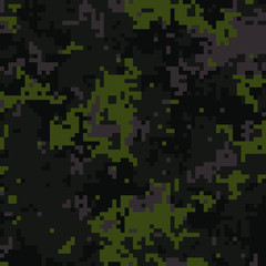 Urban color camouflage seamless military pattern, pixel style art, fabric texture, tile, abstract illustration, pixelated vector background. Design for clothes, game, web, mobile app