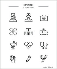 Vector images hospital, medicine, ambulance
