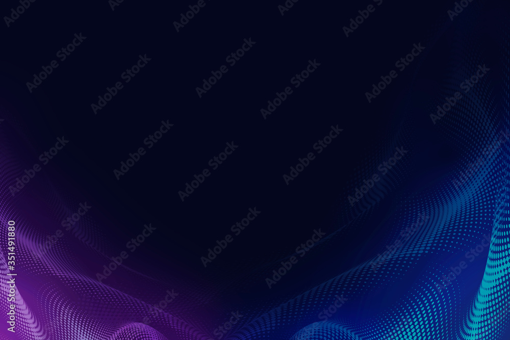 Wall mural purple and indigo halftone patterned background