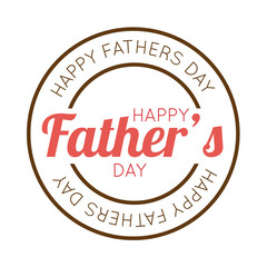 happy fathers day seal flat style icon