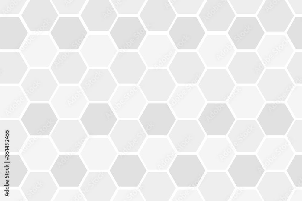 Wall mural gray hexagonal patterned background