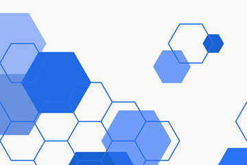 Obraz na płótnie Canvas Blue hexagonal patterned background