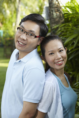 Man and woman in the park