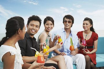 Group of people with drinks