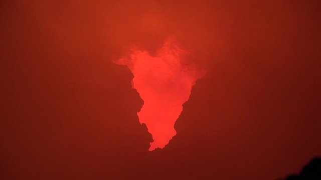 The crater of the active volcano Erta Ale in Ethiopia. Africa.