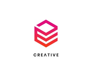 Creative Modern Letter E Logo Design Template