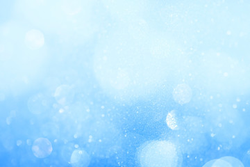 Bokeh lights on blue background