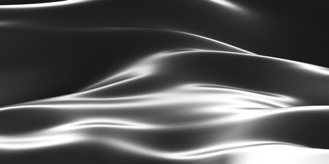 Metallic abstract wavy liquid background
