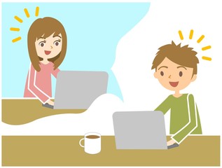 リモート zoom オンライン 男の子〜女の子