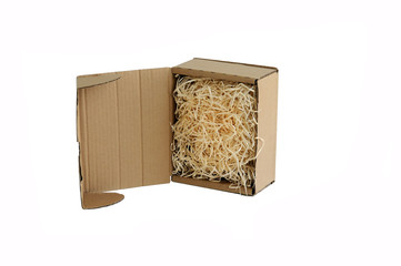 box for mail parcels on a white background space for text
