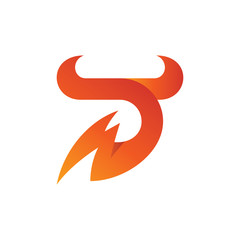 Letter D Bull