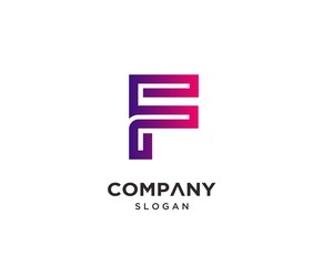Creative Modern Letter F Logo Design Template