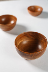 wooden bowl on wooden table