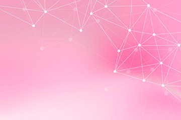 White network pattern on a taffy pink backgorund