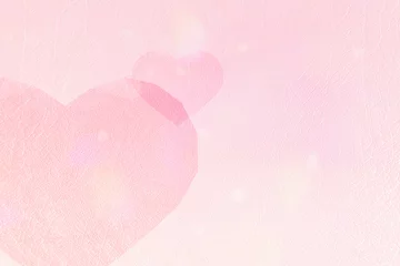 Abwaschbare Fototapete Mädchenzimmer Herz auf rosa Hintergrund gemustert
