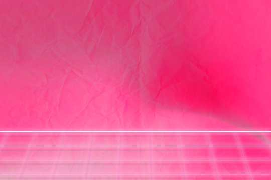 Neon pink grid patterned background