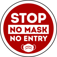 covid-19 corona virus no mask no entry shop 1