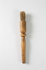 close up of a brush on white